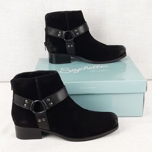 SEYCHELLES CHARMING BLACK SUEDE ANKLE BOOTS